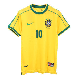 RIVALDO #10 Retro 1998 Brazil Home Football Jersey - World Cup