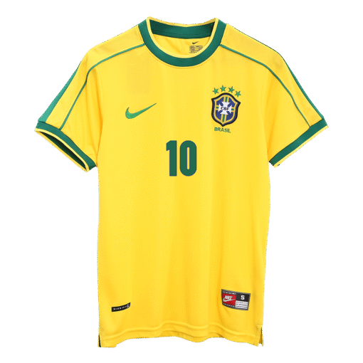 RIVALDO #10 Retro 1998 Brazil Home Football Jersey - World Cup