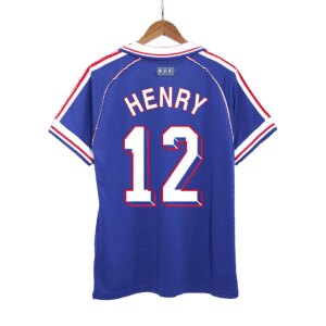 HENRY #12 France 1998 Home Retro Soccer Jersey
