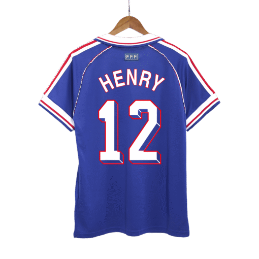 HENRY #12 France 1998 Home Retro Soccer Jersey