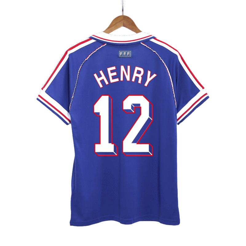 fac6d3bee1a65c3083af13e3727887f7.png HENRY #12 France 1998 Home Retro Soccer Jersey
