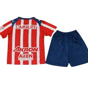 kid_Chivas_Home_Soccer_Jersey_kit_202526_1.jpg Kid's Chivas Home Soccer Kit - Jersey+Shorts 2025/26